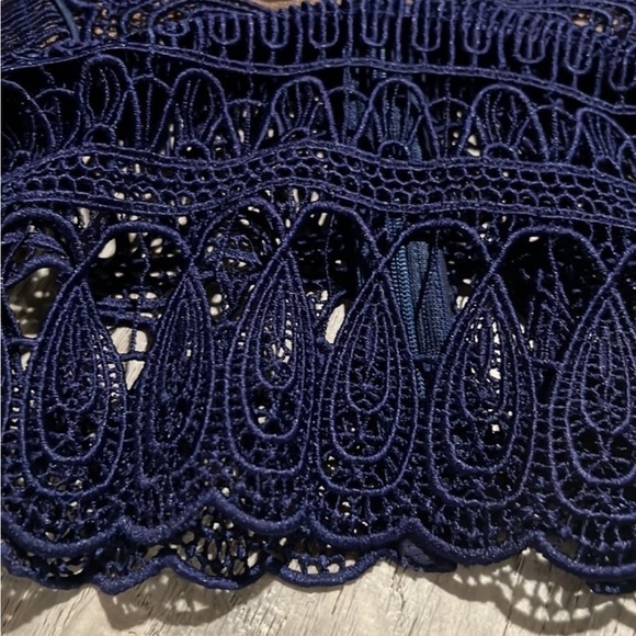 Self Portrait Lace Peplum Top in Teardrop Lace - Picture 5 of 12